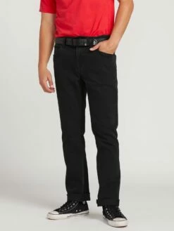 Volcom Denim Solver Modern Fit In Blackout (Bko)