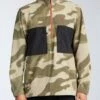 Billabong Canyon Half Zip Polar Fleece In Camo (Cmm) Sweatshirt