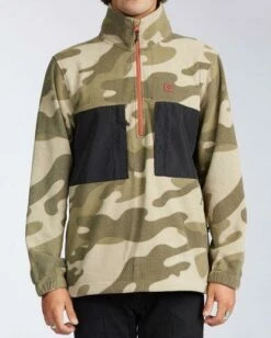 Billabong Canyon Half Zip Polar Fleece In Camo (Cmm) Sweatshirt