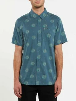 Volcom Inner Valley In Blue Woven Shirt