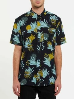 Volcom Solarizer In Navy Blue (Nvy) Woven Shirt