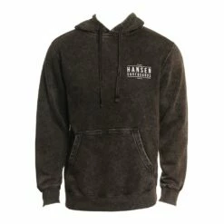 Mineral Wash Hooded In Black Sweatshirt