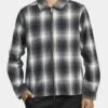 RVCA Subterranean Zip Flannel In Smoke (Smk) Shirt