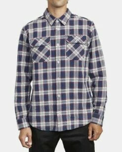 RVCA Thatll Work Flannel In Blue Shirt
