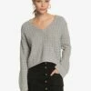 Roxy Do You Good VNeck Jumper In Heritage Heather (Sgrh) Sweater
