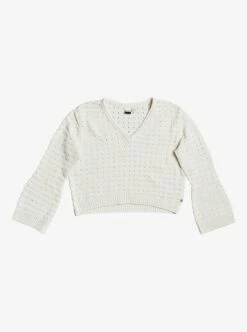 Roxy Do You Good VNeck Jumper In White Sweater