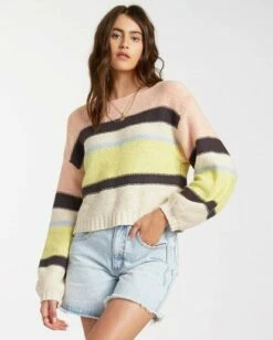 Billabong Seeing Stripes In Lemongrass (Les) Sweater