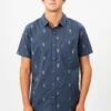 Rip Curl Hula Breach In Navy Blue Woven Shirt