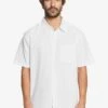 Quiksilver Centinela 4 In White Woven Shirt