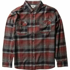 Vissla Central Coast Flannel In Blood 2 (Bo2) Woven Shirt