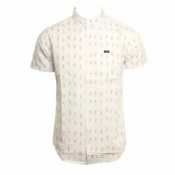 RVCA That'll Do Dobby In White Woven Shirt
