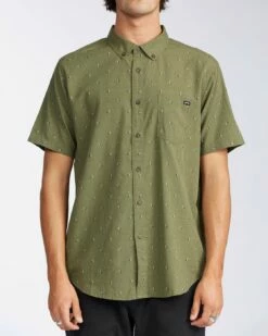 Billabong All Day Jacquard In Military (Mil) Woven Shirt