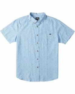 Billabong Sundays Mini In Light Blue Woven Shirt
