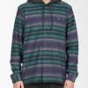 Billabong Baja Hooded Flannel In Black Shirt