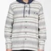 Billabong Baja Hooded Flannel In Stone (Stn) Shirt