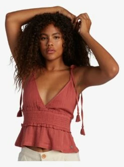 Roxy Simple Blossom In Marsala (Mpd0) Tank Top
