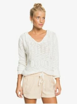 Roxy New Impossible Love Viscose In Ivory Shorts