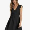 Roxy Morning Breeze Sleeveless V Neck In Anthracite (Kvj0) Dress