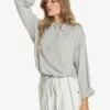 Roxy Super Chill Cropped Hoodie In Heritage Heather (Sgrh) Sweatshirt