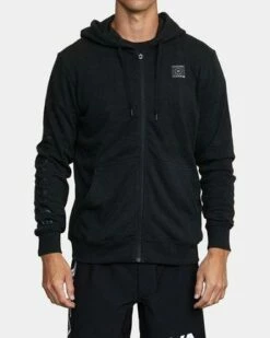 RVCA Swift Zip Up Hoodie Box In Black Sweatshirt