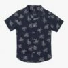RVCA Beat Print In Navy Blue (Nvy) Woven Shirt