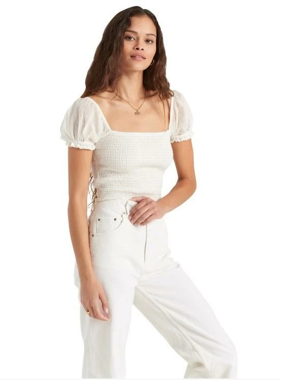 Billabong Save Honeysuckle Top In White Shirt 1 Billabong Save Honeysuckle Top In White Shirt