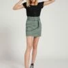 Volcom Frochickie Belted Mini In Green Skirt