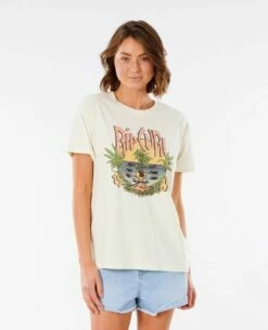 Rip Curl WoNorth Shore Tee Shirt In Bone (Bo
