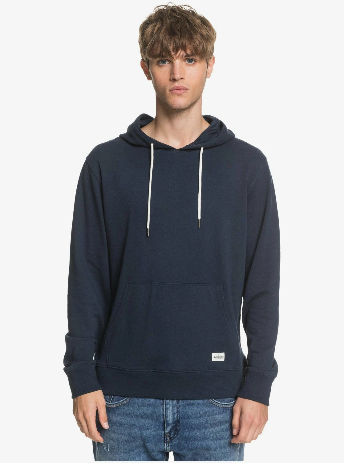 Quiksilver Essentials Organic Hoodie In Navy Blue Blazer (Byj0) Sweatshirt 1 Quiksilver Essentials Organic Hoodie In Navy Blue Blazer (Byj0) Sweatshirt