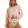 Billabong Lazy Way In Peach Sweatshirt