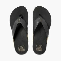 Reef Newport In Black Sandals
