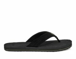 Sanuk Beer Cozy Stacker Suede In Black Sandals
