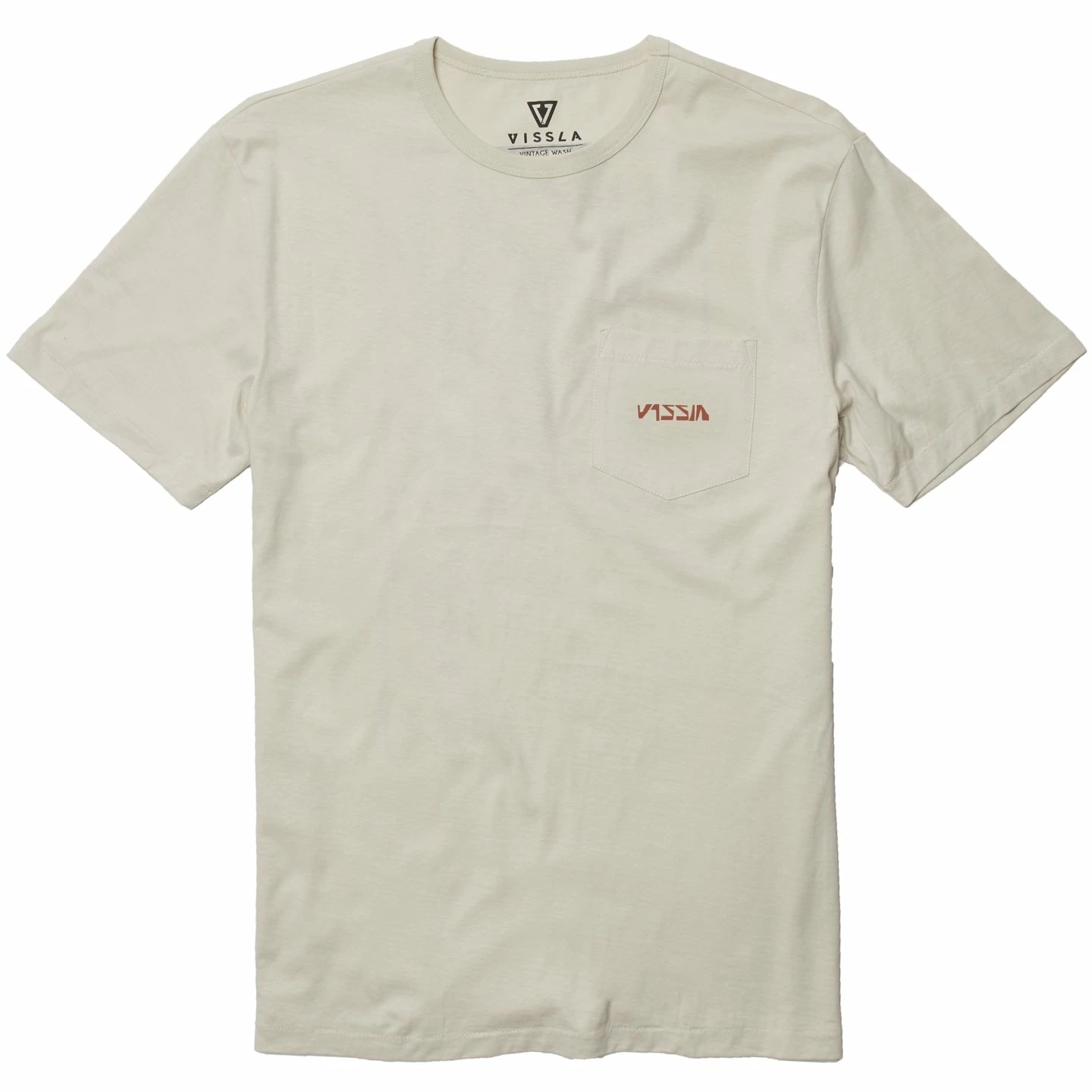 Vissla Primitive Pocket Tee Shirt In Bone (Bon) 1 Vissla Primitive Pocket Tee Shirt In Bone (Bon)
