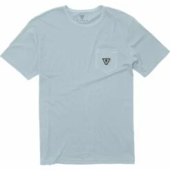 Vissla Established Organic Pocket Tee Shirt In Chambray (Cmb)