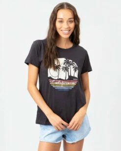 Rip Curl Cali Coasting In Black Shirt