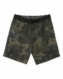 Billabong Crossfire Elastic In Military Camo (Mcm) Shorts