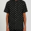 Volcom Macro Dot In Black Woven Shirt