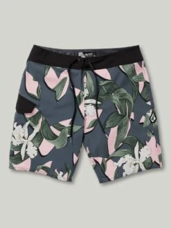 Volcom Window Pane Mod-Tech In Black Boardshort