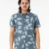 Rip Curl Saltwater Culture In Washed Navy Blue 9741 Woven Shirt