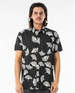 Rip Curl Saltwater Culture In Black Woven Shirt