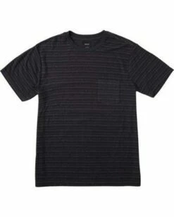 RVCA PTC Texture Stripe In Black Shirt