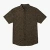 RVCA No Fun In Brown Woven Shirt