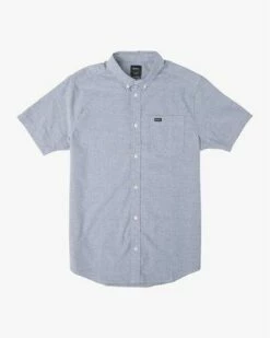 RVCA That'll Do Stretch In Blue Woven Shirt