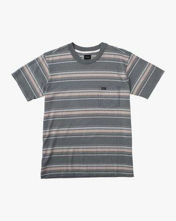 RVCA Bez Stripe In Green Shirt 1 RVCA Bez Stripe In Green Shirt