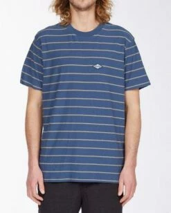 Billabong Die Cut Stripe In Blue Shirt