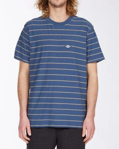 Billabong Die Cut Stripe In Blue Shirt 1 Billabong Die Cut Stripe In Blue Shirt