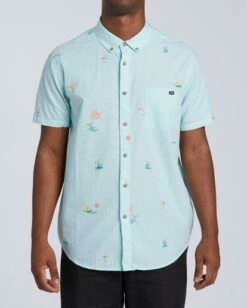 Billabong Sundays Mini In Seaglass (Sgl) Woven Shirt