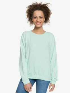 Roxy Surfing By Moonlight C In Green Sweatshirt
