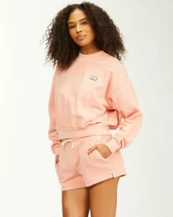 Billabong Lets Chill In Coral Sweatshirt