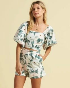 Billabong Salty Blonde Sun Glow Top In Multi Shirt